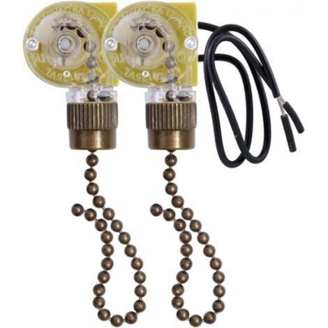 2-piece Ear ZE-109 ceiling fan light switch, wired light switch with pull cord