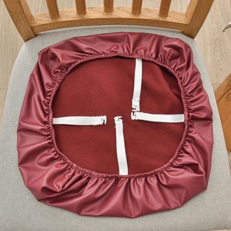 Housse De Chaise - Cuir Synthétique - Imperméable - Élastique - Pour Salle À Manger - 4 Pièces (1/5)