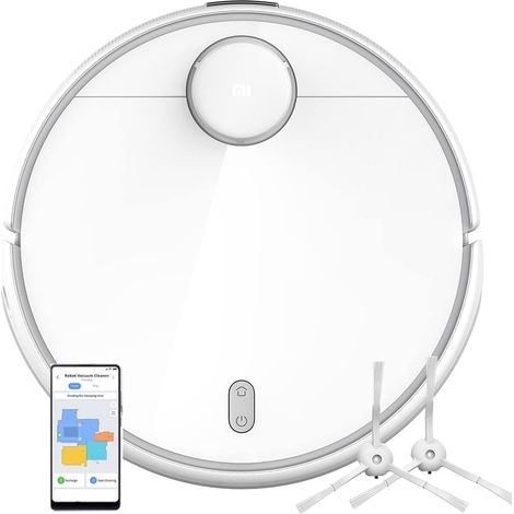 Robot Vacuum-Mop 2 Pro aspirateur connecté Blanc + brosses latérales offertes - Version française (1/5)