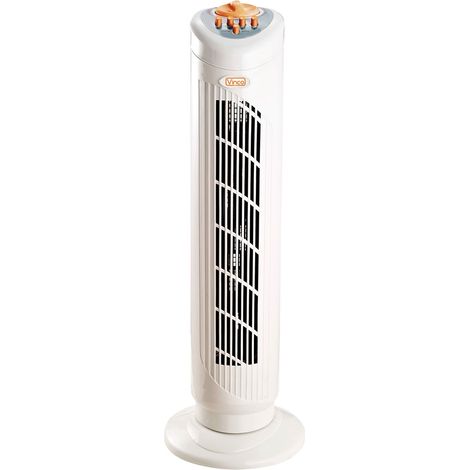 Ventilateur sur colonne Vinco 45 W avec 3 vannes internes oscillation axiale 3 vitesses avec minuterie blanche (1/2)
