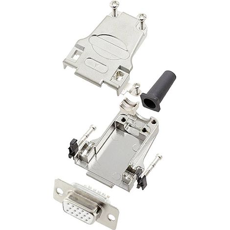 encitech DTZF09-HDS15-W-K 6355-8063-11 Kit embase SUB-D femelle 180 ° Nombre de pôles: 15 fût à soud