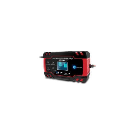 Convient pour un chargeur de batterie intelligent 12V/24V 8A avec fonctions de maintenance et de réparation automatiques, écran LCD portable, convient aux batteries automobiles, motos, camions, AGM, g (1/2)