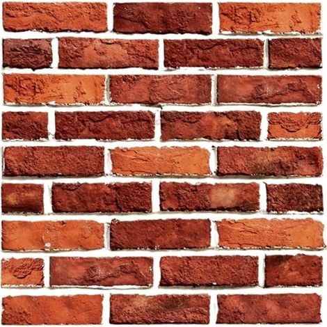 Lot de 10 autocollants muraux 3D imitation brique rouge, en PVC, pour décoration murale, 12 coloris, 30 x 30 cm, 3,5 mm d’épaisseur (1/5)