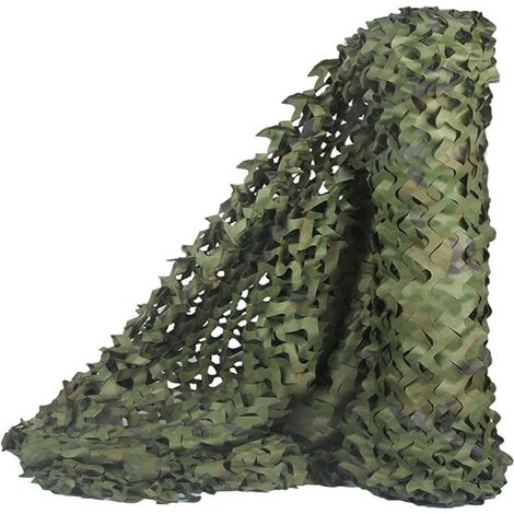 Voile d'ombrage Rectangulaire Design Ombrière Camouflage,Toile D'ombrage Ajourée Camouflage, 4x6,Bois (1/5)