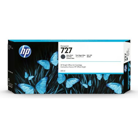 HP 727 300-ml Matte Black DesignJet Ink Cartridge cartouche d'encre 1 pièce(s) Original Noir mat (1/4)