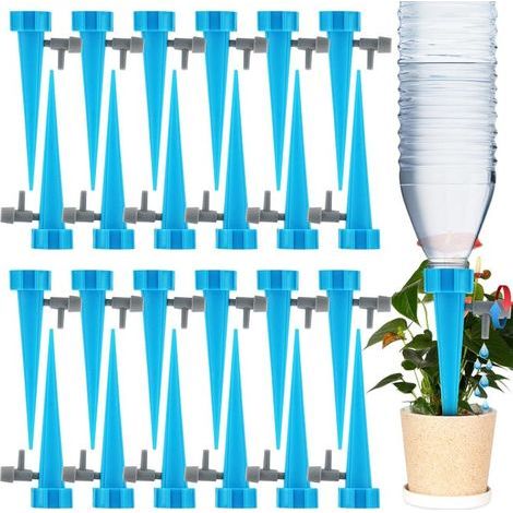 Kit de Goutte à Goutte Bouteille, 24 Pièces Cône d'Arrosage Automatique Interieur avec Vannes, Irrigation Systeme Arrosage Goutte a Goutte-ARCAN (1/5)