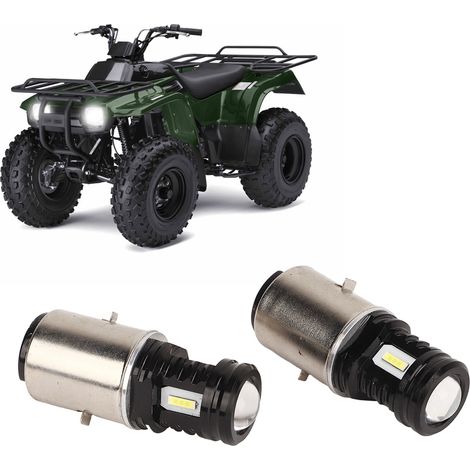 (Video verfügbar) Modifizierte LED-Motorradscheinwerfer (Abblend- und Fernlicht), BA20D 120W Bi-Xenon-Projektorlinse (Paar), weißes Licht (1/5)
