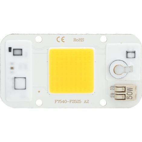 Lampe LED intégrée 50W puce lumineuse 220V haute tension source lumineuse libre pour croissance végétale (lumière chaude)