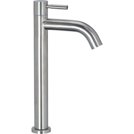 Rubinetto per lavabo da bagno con rubinetto per acqua fredda in acciaio inox a leva singola (1/4)