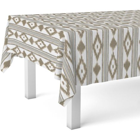Nappe Toile cirée Lavable carrée 140x140 cm Marron (1/4)