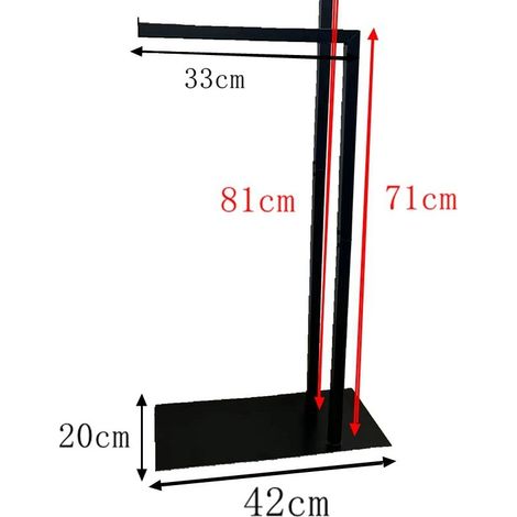 Portasciugamani doppio autoportante 81x42x20 cm Cromo e nero Moderno e pratico per il bagno - ALTRO (1/2)