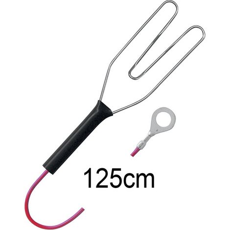 Câble de raccordement pour clôtures électriques en acier inoxydable 125 cm
