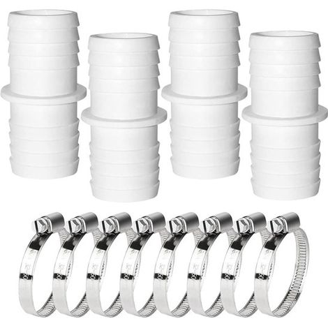 Conexión recta: 4 piezas, de 38 mm a 38 mm, con 4 abrazaderas de acero inoxidable. (1/5)