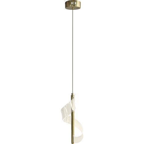 Suspension art déco LED 10W en acrylique doré LARGO Milagro (1/5)