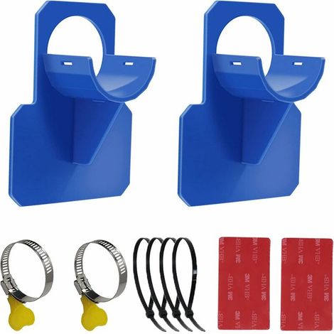 Supports De Tuyau De Piscine, Support Pour Tuyau D'eau De Piscine, Soutien Des Tuyaux En Dessous De 3,8CM, Pour Eviter Que Les Tuyaux Ne S'affaissent, Fixation De Tuyau De Piscine (Bleu 2Pièces) (1/5)