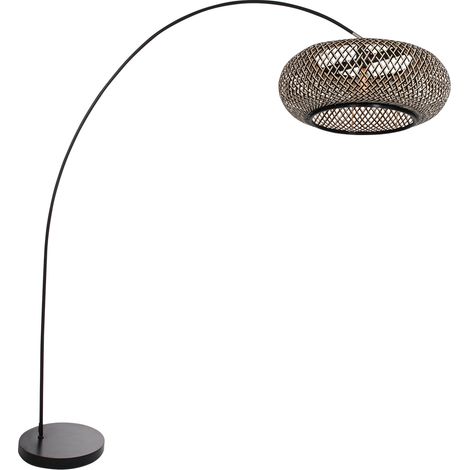 Mexlite - lampada da terra - Solva - nero - bambù metallo -