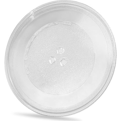 Drehteller für Mikrowelle, 25,5 cm, Glas, 255 mm, 3 Halterungen 255 mm großer Glasdrehteller mit 3 Halterungen, passend für Mikrowellen. Nicht universell einsetzbar, bitte Durchmesser und Ständer prü (1/5)