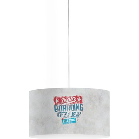 Lampadario Moderno Decolight Polilux ® Grafica Urban 1 Luce E27 (1/2)