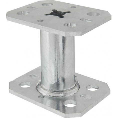 Simpson Strong Tie – Pied de poteau fixe 90x70mm en acier galvanisé 4mm – Pour fixation de planchers chauffants – Accessoire pour poteau
