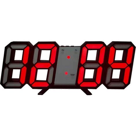 Horloge murale numérique LED 3D créative, horloge de bureau, réveil électronique, horloge murale pour salon à faire soi-même (1/5)