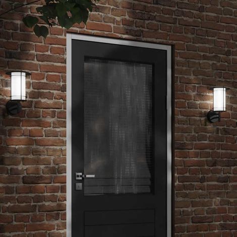 Applique murale extérieure GU10 IP44 en acier inoxydable noir 19 x 19 x 31 cm - PANGIVO (1/5)