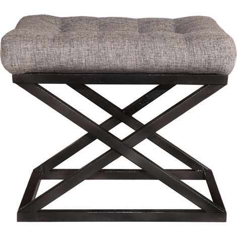 Pouf capraz - noir gris 81471496 81471496 81471496 (1/2)