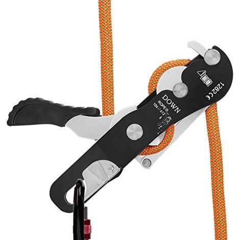 SUNXURY Eosnow, Descendedor de escalada con autofrenado, abrazadera de cable, accesorios de escalada y rescate