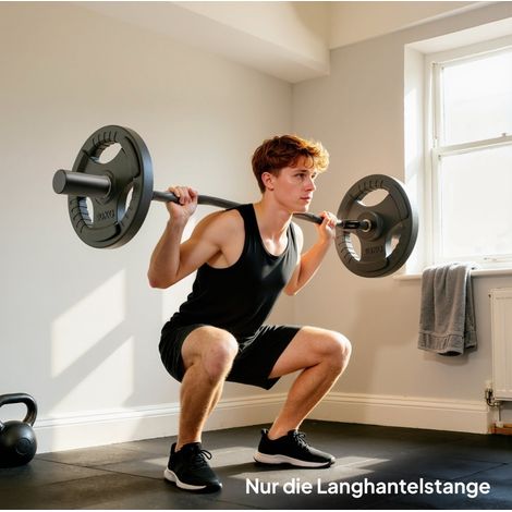 Barra olímpica EZ curl 120 cm, manguitos 50 mm, acero, carga 100 kg, negra HAVRYA