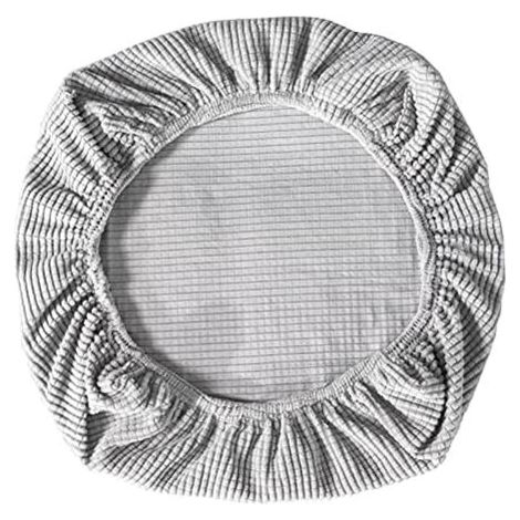 2 coprisedie elasticizzati in spandex, lavabili, ideali per ufficio, sala da pranzo, bar, matrimoni, feste e decorazioni (argento) - Crezuo