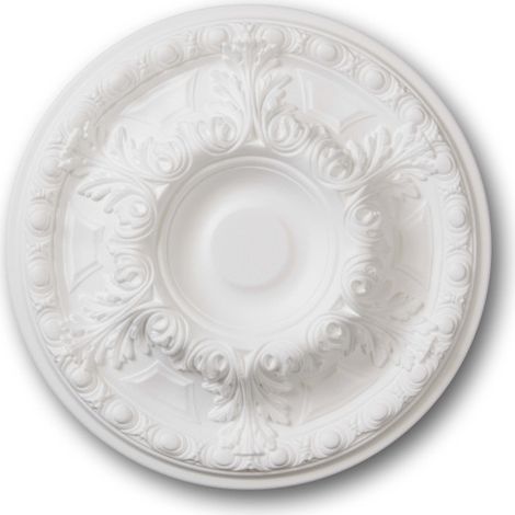 Rosace décorative en polystyrène expansé 500 x 500 x 51 – Idéale pour lustres – Finition personnalisable – 1 pièce – Decoflair (1/2)