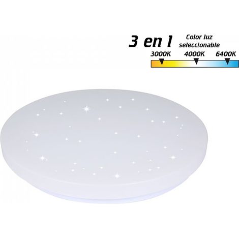 Plafon 24W 350MM cubierta estrellas CCT (3000,4000 y 6400K) 3 en 1. (1/5)