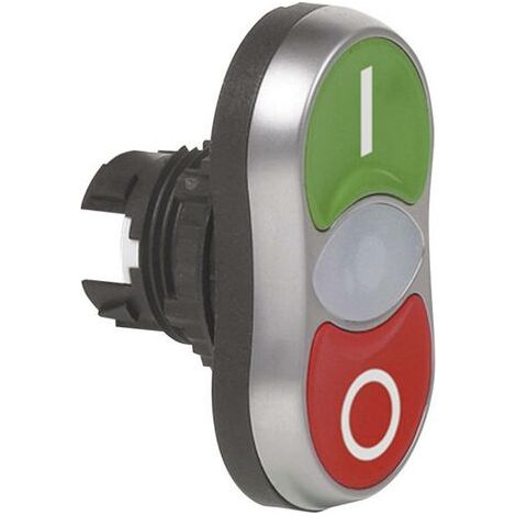 BACO BA223982 L61QB21 Bouton-poussoir à double touche collerette plastique, chromé vert, rouge 1 pc(s) (1/3)