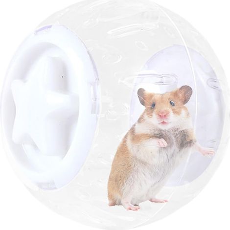 Boule De Course pour Hamster Boule de Course Jouet pour Rongeurs,Accessoire Cage Silencieux Compagnon Fitness Hamster Hérisson Lapin (1/5)