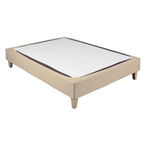 Cache-sommier coton jersey beige 200x200