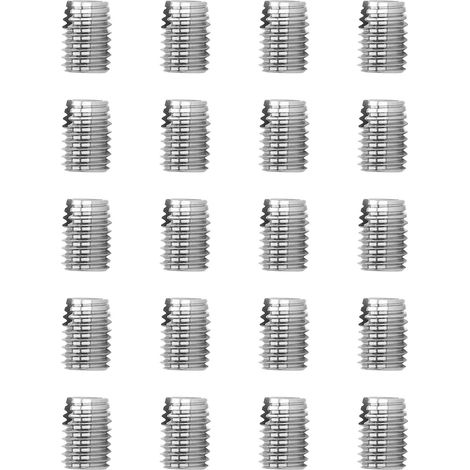 20 inserts filetés autotaraudeurs fendus M6x1.0 M10x1.5 L14mm en acier inoxydable 302 (1/5)