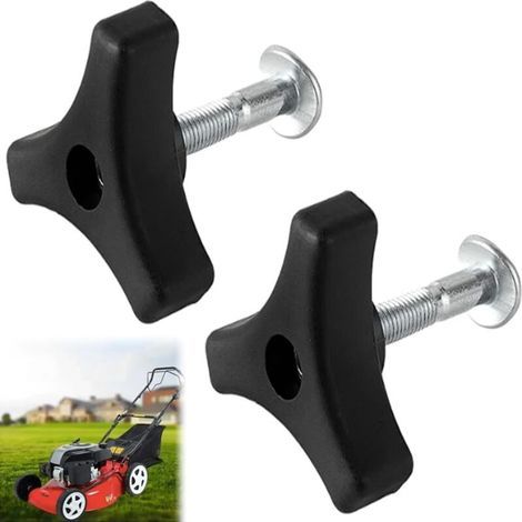 Boulon de Rechange pour Tondeuse à Gazon, Poignée Universelle de Tondeuse à Gazon, Poignée de à Gazon, 2 Pièces à Gazon Triangle Poignée, Outil pour à Gazon Machine (1/4)