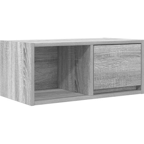 Mueble TV de pared ahorrador de espacio almacenamiento 60 x 31 x 25 cm de madera contrachapada gris sonoma 020051636 (1/5)