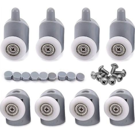 8 Pcs 23mm Roller Wheel for Shower Doors, Sliding Bathroom Door Rollers (1/4)