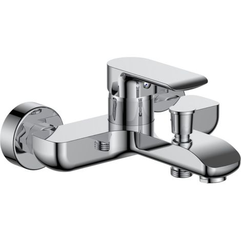 Mitigeur de baignoire moderne complet en chrome (1/3)