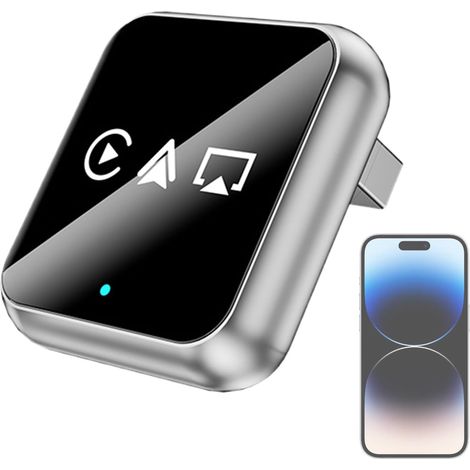 Adaptateur Voiture sans Fil - Accessoires Vidéo Auto,Convertisseur Mirroring Écran Auto,pour Conducteurs Camions Berlines Camping-Cars SUV Trajets Quotidiens Vacances en Famille Road Trips (1/5)