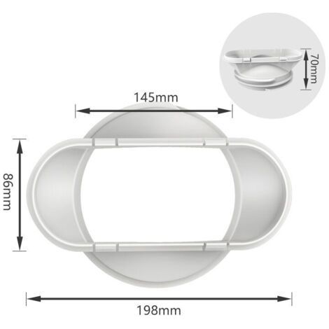 Interface de buse plate de tuyau d'échappement de chaleur de climatiseur Mobile 130/150mm accessoires généraux (1/4)