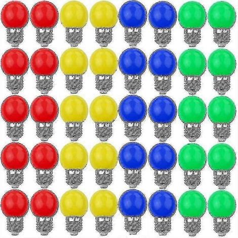 40 lampadine LED colorate E27, 240 lumen, per decorazione d'interni - AquaForge (1/4)