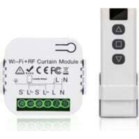 Kit télécommande volets roulants RF 100 m – module récepteur + interrupteur pour stores et auvents, sans marque (1/5)