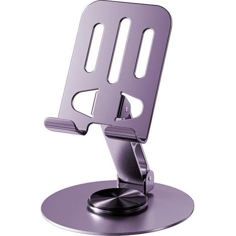 Universeller Handyhalter aus Metall, lila, multifunktional, winkelverstellbar, 360° drehbar, rutschfest. (1/5)