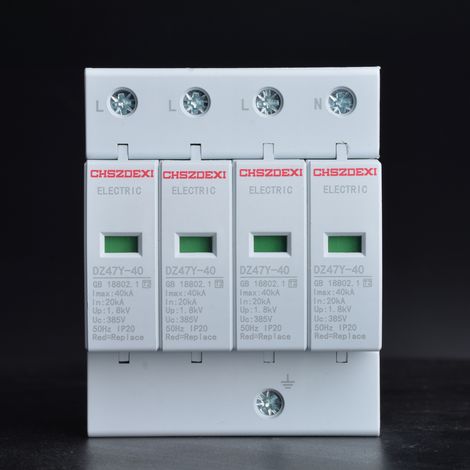 Dispositif de protection contre les surtensions pour maison DZ47Y-40KA 385V, dispositif de protection contre les surtensions basse tension 4P (1/5)