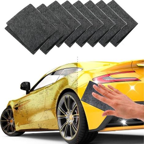 8 paños para eliminar arañazos de pintura de coche，Paño de reparación de arañazos para coches，Paños de microfibra，Paño multifuncional，10x20cm (1/5)