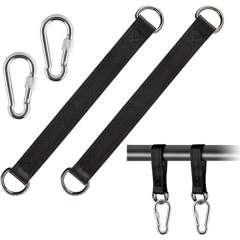 Sangles de Hamac 2 pièces 29,5 cm, Suspension Balançoire Charge 200 kg pour Pâques et Carnaval, Kit Fixation Arbre et Mur en Nylon, Accessoire Camping et Jardin Festif (1/5)