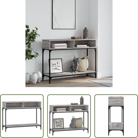 Flur Tisch - Konsolentisch Grau Sonoma 100x30,5x75 cm Holzwerkstoff (1/5)