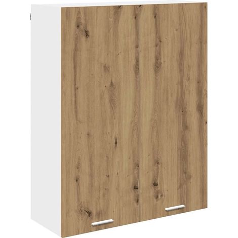 Armadio pensile moderno con 2 ante grande spazio di archiviazione 80 x 31 x 100 cm in legno ingegnerizzato rovere artigianale 020053408