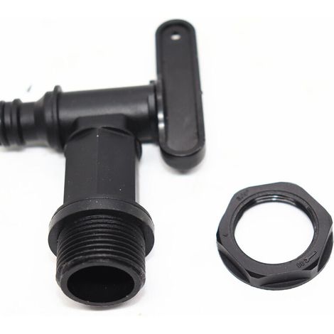 Robinet cuve Plastique,Adaptateur de boîte de Rangement d'eau IBC,Adaptateur Robinet Tuyau arrosage,pour recuperateur Eau de Pluie, réservoir de Carburant (Plastique)